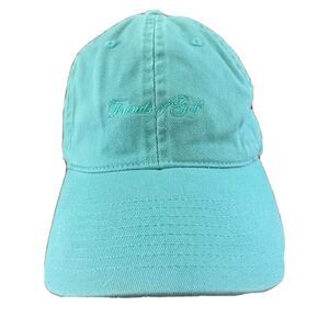 Cali Fame Friends of Golf Hat Aqua Embroidered Strapback Cotton Cap Preppy‎ Work